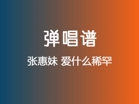 张惠妹《爱什么稀罕》吉他谱C调吉他弹唱谱