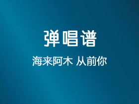 海来阿木《从前你》吉他谱C调吉他弹唱谱