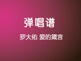 罗大佑 《爱的箴言》吉他谱G调吉他弹唱谱