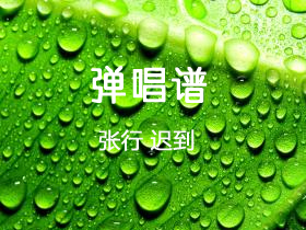 张行《迟到》吉他谱A调吉他弹唱谱