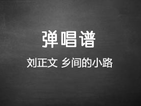 刘文正《乡间的小路》吉他谱G调吉他弹唱谱