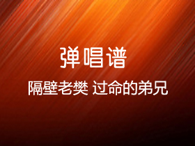 隔壁老樊 《过命的弟兄》吉他谱G调吉他弹唱谱