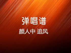 颜人中 《追风》吉他谱G调吉他弹唱谱