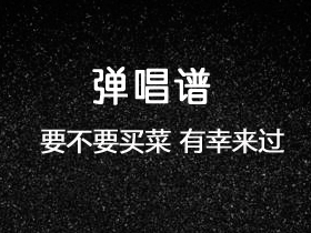 要不要买菜《有幸来过》吉他谱C调吉他弹唱谱