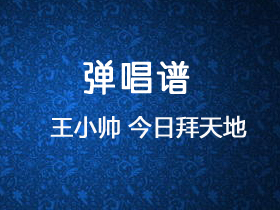 王小帅《今日拜天地》吉他谱C调吉他弹唱谱