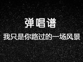 王小帅《我只是你路过的一场风景》吉他谱G调吉他弹唱谱