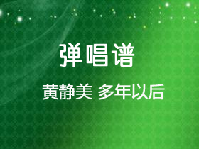 黄静美《多年以后》吉他谱G调吉他弹唱谱