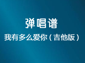 刘大壮 《我有多么爱你(吉他版)》吉他谱G调吉他弹唱谱