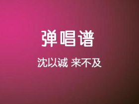 沈以诚《来不及》吉他谱C调吉他弹唱谱