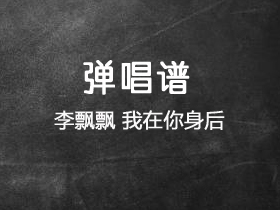 李飘飘《我在你身后》吉他谱C调吉他弹唱谱