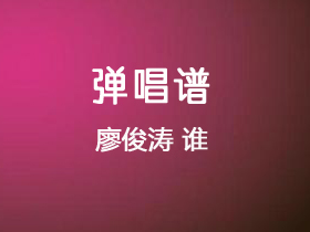 廖俊涛 《谁》吉他谱G调吉他弹唱谱