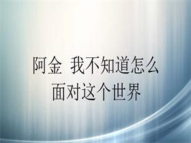 阿金 《我不知道怎么面对这个世界》吉他谱C调吉他弹唱谱