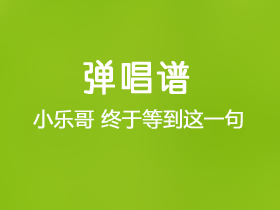 小乐哥《终于等到这一句》吉他谱G调吉他弹唱谱